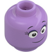 LEGO Medium Lavender Head with open eyes (Recessed Solid Stud) (3274)