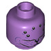 LEGO Medium Lavender Miek Plain Head (Recessed Solid Stud) (3626 / 80377)