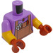 LEGO Medium lavendel Minifiguur Torso met Donker zandbruin Overalls en Tools in Pocket (973 / 78568)