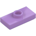 LEGO Medium Lavender Plate 1 x 2 with 1 Stud (with Groove and Bottom Stud Holder) (15573 / 78823)