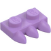 LEGO Medium Lavender Plate 1 x 2 with 3 Teeth (15208)