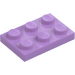 LEGO Medium lavendel Plade 2 x 3 (3021)