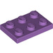 LEGO Medium Lavendel Plaat 2 x 3 (3021)