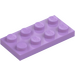 LEGO Medium Lavender Plate 2 x 4 (3020)