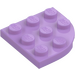 LEGO Medium Lavender Plate 3 x 3 Round Corner (30357)