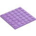 LEGO Medium Lavender Plate 6 x 6 (3958)