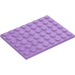 LEGO Medium Lavender Plate 6 x 8 (3036)