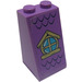 LEGO Lavanda medio Con pendiente 2 x 2 x 3 (75°) con Tejado Ventana Pegatina (Espigas sólidas) (98560)