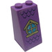 LEGO Medium lavendel Helling 2 x 2 x 3 (75°) met Roof Venster Sticker Massieve Studs (98560)