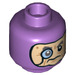 LEGO Medium Lavender Swamp Monster - Mr. Brown Minifigure Head (Recessed Solid Stud) (3626 / 22567)