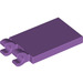 LEGO Medium Lavender Tile 2 x 3 with Horizontal Clips (Thick Open &#039;O&#039; Clips) (30350 / 65886)