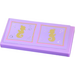 LEGO Medium Lavender Tile 2 x 4 with 2 Cushions Each With Gold Seahorse and Bubbles Sticker (87079)