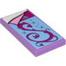 LEGO Medium Lavender Tile 2 x 4 with Blanket - Folded Top Sticker (87079)