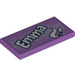 LEGO Medium Lavender Tile 2 x 4 with &#039;Emma&#039; (44962 / 87079)