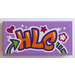 LEGO Medium Lavender Tile 2 x 4 with &#039;HLC&#039; Sticker (87079)