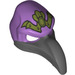 LEGO Mittlerer Lavendel Vulture Maske mit Grau Schnabel und Sand Green Headpiece (17415)