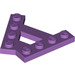 LEGO Medium Lavender Wedge Plate 1 x 4 A-Frame (45°) (15706)