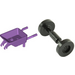 LEGO Medium Lavender Wheelbarrow with Black Trolley Wheels