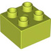 LEGO Citron moyen Duplo Brique 2 x 2 (3437 / 89461)