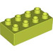 LEGO Medium limoen Duplo Steen 2 x 4 (3011 / 31459)