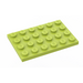 LEGO Citron moyen assiette 4 x 6 (3032)