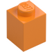 LEGO Medium Orange Kloss 1 x 1 (3005 / 30071)