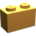 LEGO Medium Orange Brick 1 x 2 with Bottom Tube (3004 / 93792)