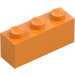 LEGO Средно оранжево Тухла 1 x 3 (3622 / 45505)