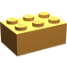 LEGO Orange moyen Brique 2 x 3 (3002)