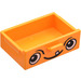 LEGO Medium Orange Drawer with Face without Reinforcement (4536)