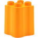 LEGO Mittlere Orange Duplo Backstein 2 x 2 x 2 mit Wellig Sides (31061)