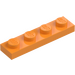 LEGO Medium Orange Plate 1 x 4 (3710)