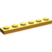 LEGO Medium Orange Plate 1 x 6 (3666)