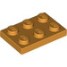 LEGO Medium Orange Plate 2 x 3 (3021)