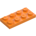 LEGO Medium oranje Plaat 2 x 4 (3020)