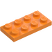LEGO Medium Orange Plate 2 x 4 (3020 / 5584)