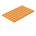 LEGO Medium Orange Plate 6 x 10 (3033)