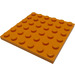 LEGO Medium Orange Platta 6 x 6 (3958)