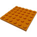 LEGO Medium Orange Plate 6 x 6 (3958)