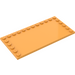 LEGO Medium Orange Tile 6 x 12 with Studs on 3 Edges (6178)