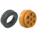 LEGO Medium Orange Wheel Rim 30mm x 12.7mm Stepped with Tire 13 x 24