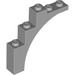 LEGO Mittleres Steingrau Bogen 1 x 5 x 4 Unregelmäßiger Bogen, verstärkte Unterseite (76768)