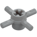 LEGO Medium Stone Gray Axle Connector Hub with 4 Bars Unreinforced (48723)