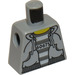 LEGO Medium Stone Gray Bandit / Prisoner, Hooded Torso, with &#039;60675&#039; on Striped Shirt. Torso without Arms (973)