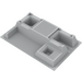 LEGO Medium Stone Gray Baseplate 32 x 48 Raised with Level Front (51542)