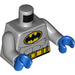 LEGO Medium Steengrijs Batman Torso met Blauw Handen (973 / 76382)