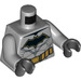 LEGO Medium Stone Gray Batman Torso with Gold Belt and Black Logo with Gold Outline (973 / 76382)