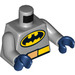 LEGO Medium Stone Gray Batman with Short Legs and Dark Blue Cape Minifig Torso (973 / 76382)