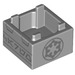 LEGO Mittleres Steingrau Box 2 x 2 mit Imperial symbol und Schwarz rune symbols  (69870 / 103543)