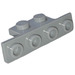 LEGO Medium Stone Gray Bracket 1 x 2 - 1 x 4 with Rounded Corners and Square Corners (28802)